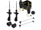 Kit Suspensão Dianteira Amortecedor City Fit 2009 2010 2011 2012 2013 2014 + Batente Coifa Coxim Bieleta Axios + Bucha da Barra