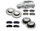 Kit Discos + Pastilhas de Freio Diant/ Tras Corolla 2002 até 2007