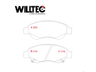 Pastilha de Freio Dianteiro J2 2012 até 2016 Willtec